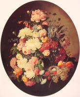 Roesen, Severin - Still Life with Flowers Oval
